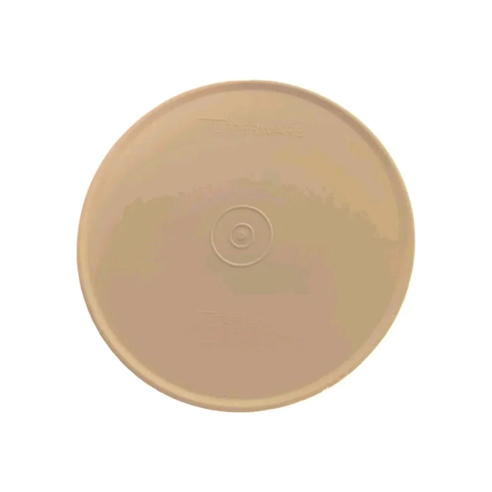 Vtg TUPPERWARE COOKIES Canister Servalier Sunburst Lid Yellow Harvest Gold 1970s